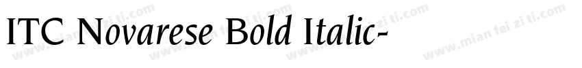 ITC Novarese Bold Italic字体转换